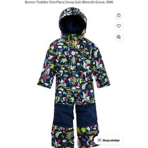 NWT BURTON One Piece Snowsuit Toddler Size 18M Moonlit Grove Ski Snowboard Suit